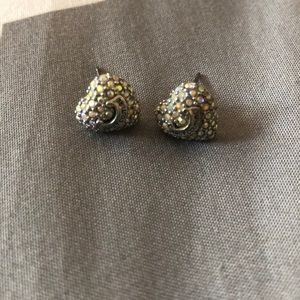 Juicy Couture silver pave studded earrings